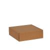 Boîte carrée en carton kraft micro-cannelé 18 cm - au comptoir des boites