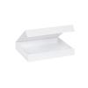 Boîte plate luxe blanc mat à fermeture aimantée ouverte A6