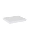 Boîte plate luxe blanc mat couvercle cloche A4 - au comptoir des boites