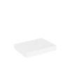 Boîte plate luxe blanc mat couvercle cloche A5 - au comptoir des boites