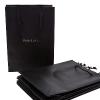 Sac luxe en carton noir mat personnalisable avec cordon tissu (18 x 25 x 10 cm)