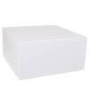 Boîte de luxe, fermeture aimantée, blanc mat 40 cm (Grand format carré)