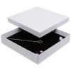 Boîte plate écrin personnalisable XL en carton rigide mousse intégrée (16.5 x 16.5 x 3 cm) Couleur de la boite : Blanc