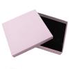 Boîte plate écrin personnalisable XL en carton rigide mousse intégrée (16.5 x 16.5 x 3 cm) Couleur de la boite : Rose Mat