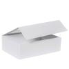 Boîte à fenêtre à rabat aimanté carton compact cubique doublage blanc intégral 33 x 22 cm, hauteur 10 cm ouverte