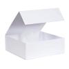 Boîte de luxe carrée blanche à fermeture aimantée 25 cm