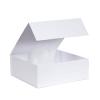 Boîte carrée haute blanc mat à fermeture aimantée 30 cm