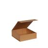 Boîte carrée plate luxe kraft à fermeture aimantée à fermeture ouverte 15 cm- au comptoir des boites