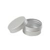 Boîte cylindrique aluminium grise couvercle vissant ouvert 50 ml - au comptoir des boites