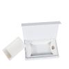 Boîte de luxe aimantée, en carton blanc mat avec insert 12 cm de dessus