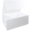 Boîte de luxe aimantée pour robe de mariée, en carton blanc mat 60 cm