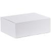 Boîte luxe blanc mat à rabat sans aimants 40 cm - au comptoir des boites