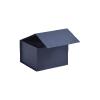 Boîte luxe bleu carrée à fermeture aimantée 10 cm ouverte- au comptoir des boites