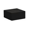 Boîte luxe noir mat à rabat sans aimants 22 cm - au comptoir des boites