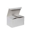 Boîte blanche haute en carton 12 x 8 x 7 ouverte