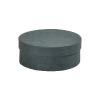 Boîte ronde plate luxe gris mat couvercle cloche diamètre 13 cm - au comptoir des boites