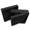 Boîte carrée écrin en carton noir (8.2 x 8.2 x 2.5 cm) Option Mousse : Mousse de fond