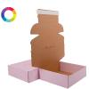 Boîte d'expédition personnalisable avec bande adhésive 22.5 x 22 x 7.5 cm Couleur de la boite : Rose / Kraft