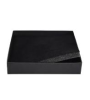 Boîte carrée écrin personnalisable en carton noir mousse intégrée (4.5 x 4.5 x 1.5 cm)
