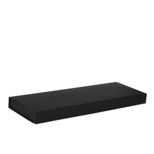 Boîte de luxe noire ultra plate en carton mat - au comptoir des boites