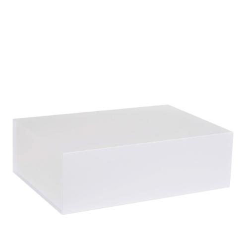 Boîte de luxe, fermetue aimantée, en carton blanc mat 33 cm