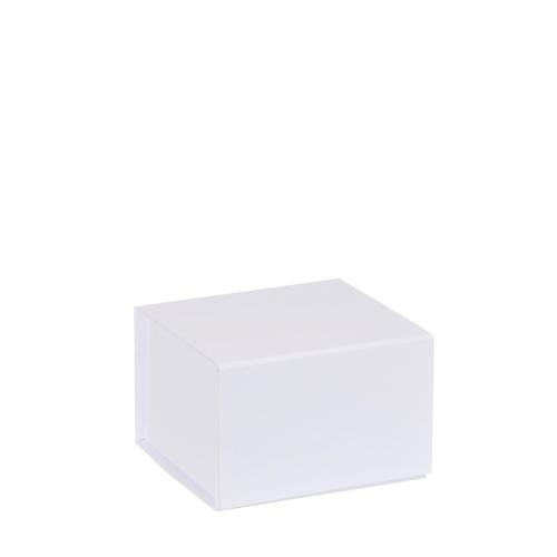 Boîte blanche carrée luxe à fermeture aimantée 10 cm