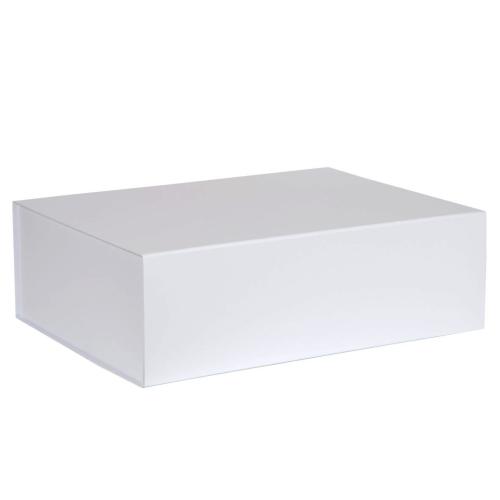 Boîte de luxe blanche à rabat aimanté 38 cm