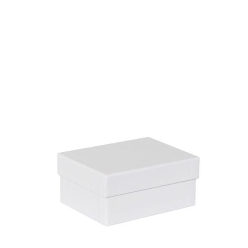 Boîte haute luxe blanc mat couvercle cloche 13 cm - au comptoir des boites
