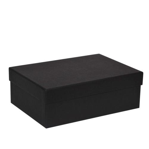 Boîte haute luxe noir mat couvercle cloche 24 cm - au comptoir des boites