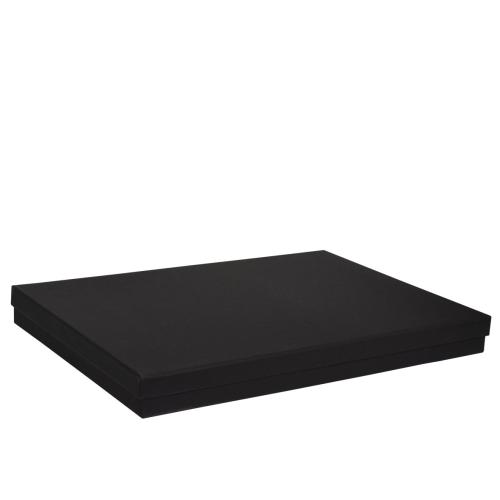 Boîte ultra-plate luxe A3 noire - au comptoir des boites
