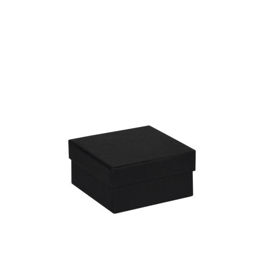 Petit écrin noir carton rigide avec mousse intégrée, 5,9cm - au comptoir des boites