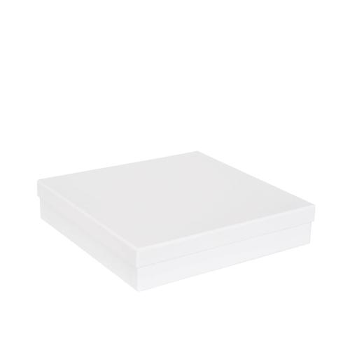 Boîte plate de luxe 25 cm blanc intégral