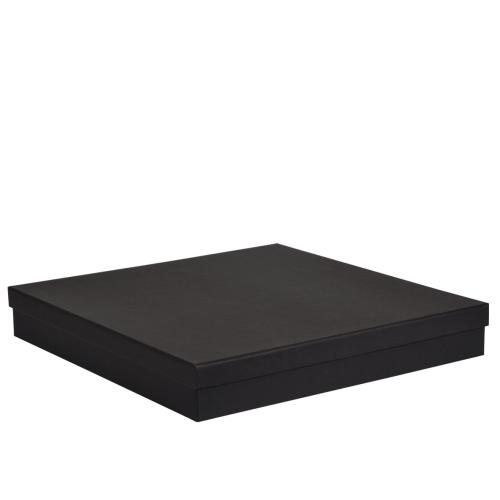 Boîte plate noire de luxe 35 cm - au comptoir des boites