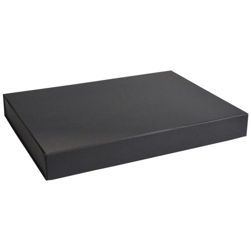 Boîte de luxe noire ultra plate en carton mat format A3 - au comptoir des boites