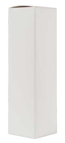 Boîte à bouteille en carton blanc mat à rabat 8,8x8,8x33cm