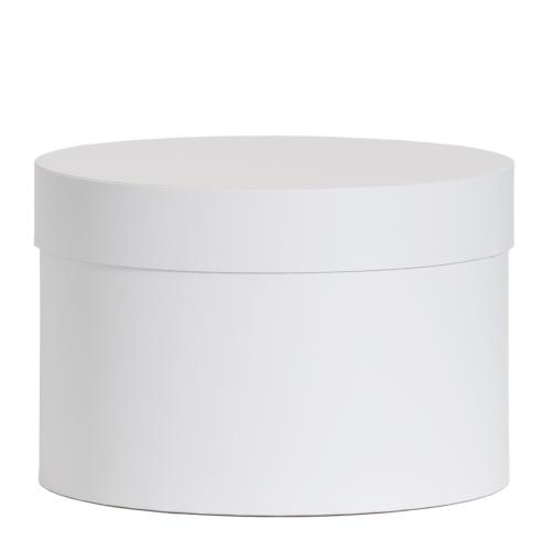Boîte à chapeau en carton blanc 29 cm - au comtpoir des boites