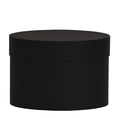 Boîte à chapeau en carton noir 26 cm - au comptoir des boites