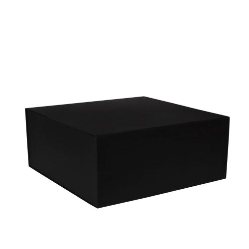 Boîte carrée haute noir mat à fermeture aimantée 30 cm - au comptoir des boites