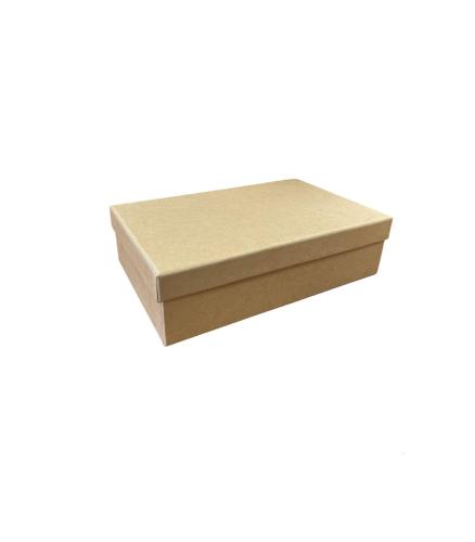 Boîte couvercle en carton kraft clair 13,2 cm - au comptoir des boites