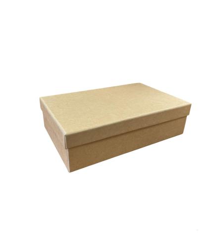 Boîte couvercle en carton kraft clair 17,2 cm - au comptoir des boites