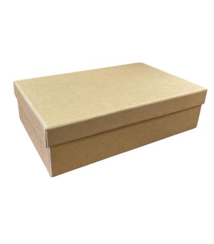 Boîte couvercle en carton kraft clair 25,1 cm - au comptoir des boîtes