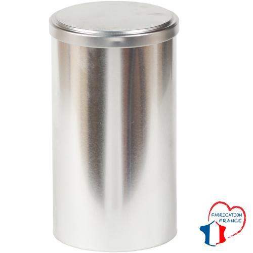 Boîte cylindrique à thé en fer blanc couvercle cloche 1.6 L - au comptoir des boites