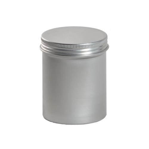 Boîte cylindrique argentée avec couvercle à visser 250 ml - au comptoir des boites