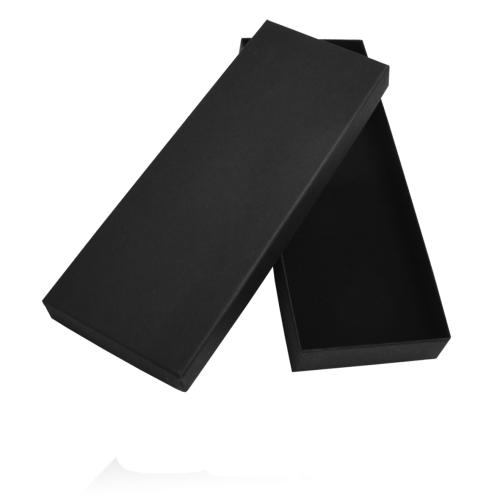 Boîte noire longue personnalisable en carton rigide avec mousse intégrée (22 x 8 x 2.5 cm)