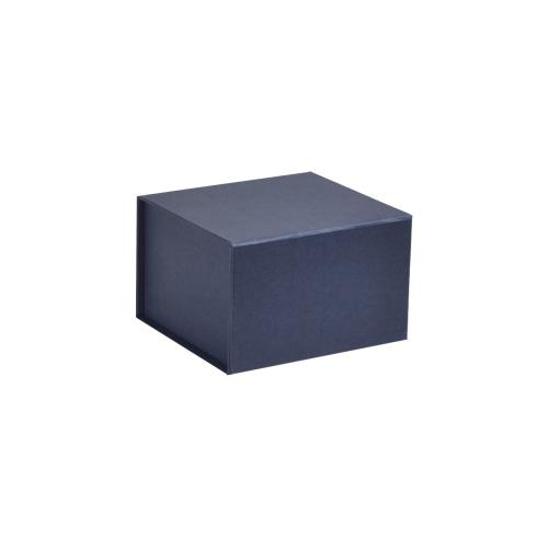 Boîte luxe bleu carrée à fermeture aimantée 10 cm - au comptoir des boites