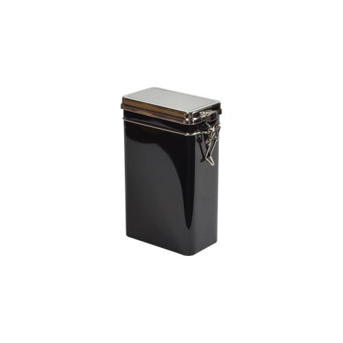 Boîte rectangulaire en fer noir couvercle clip 60 cl - au comptoir des boites