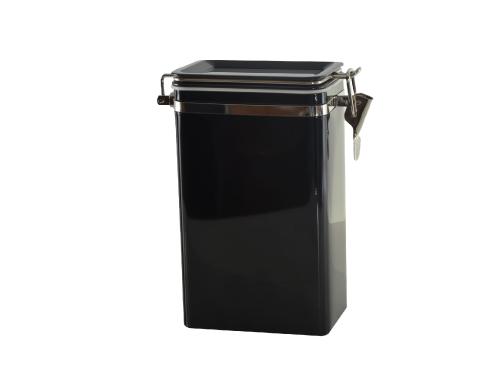 Boîte rectangulaire noire à clip 1,5 litres - au comptoir des boites