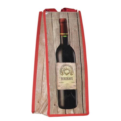 Sac porte-bouteille Bordeaux 32 cm (h)