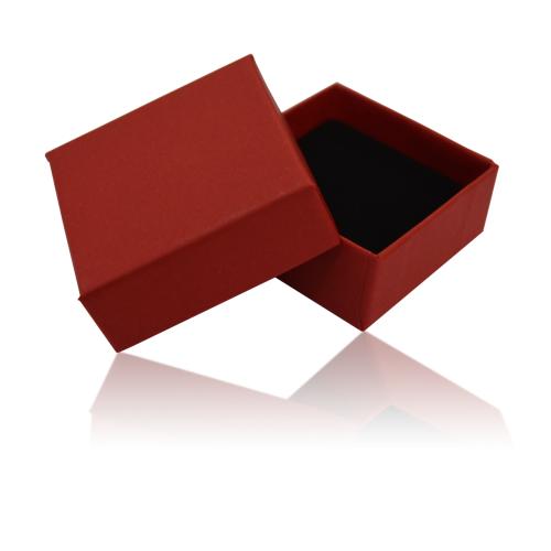 Petit écrin rouge carton rigide mousse intégrée personnalisable (4,5x4,5x3cm)