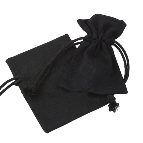Pochette noire en lin personnalisable ( 7 x 9 cm )